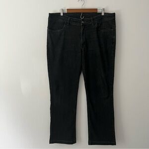 Clothing Arts Travel Straight Jeans Anti Pickpocket Zip Pockets Black 38 X 30